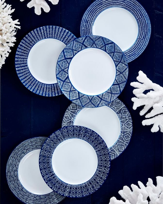 Capri Azzurra dinner plates, blue/white