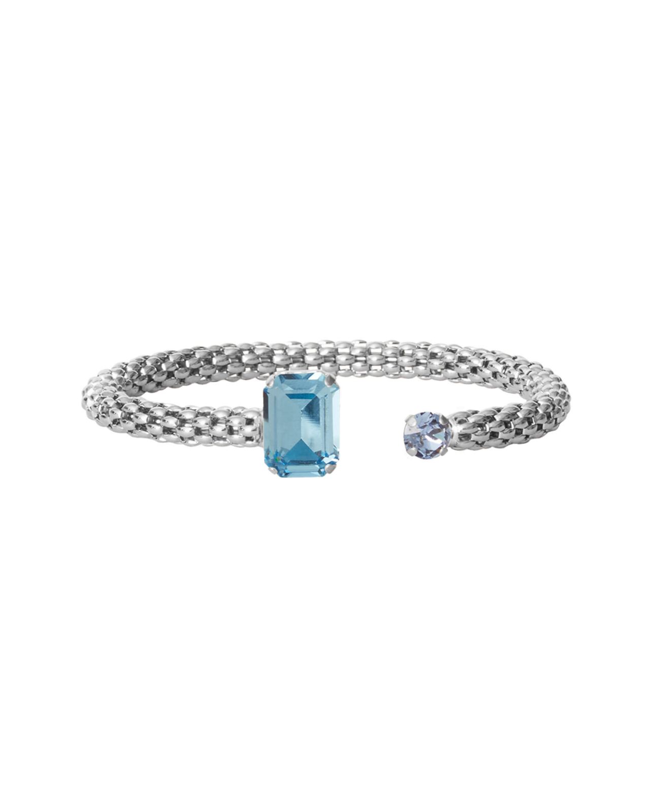 Daria bracelet aquamarine / light sapphire rhodium