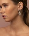 Alice bow earrings crystal gold