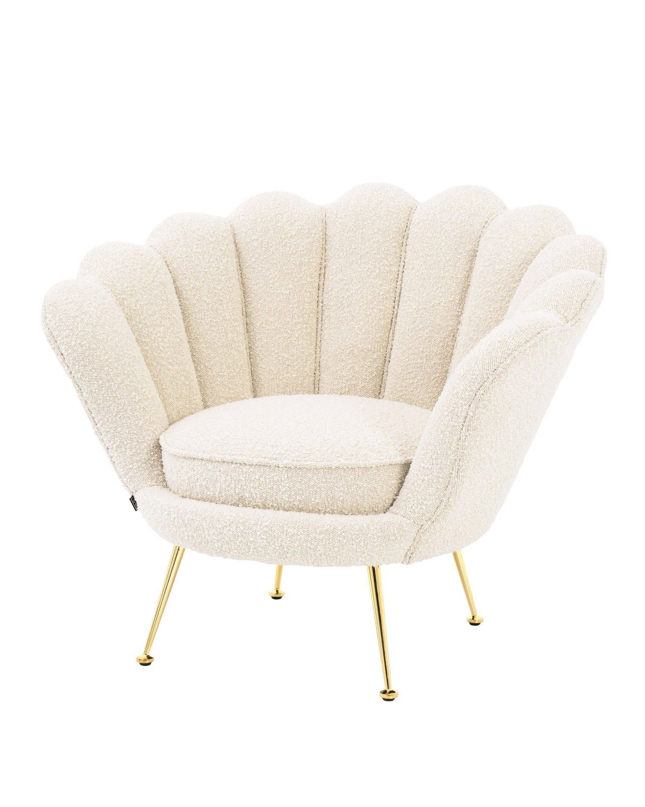 Trapezium fåtölj bouclé cream