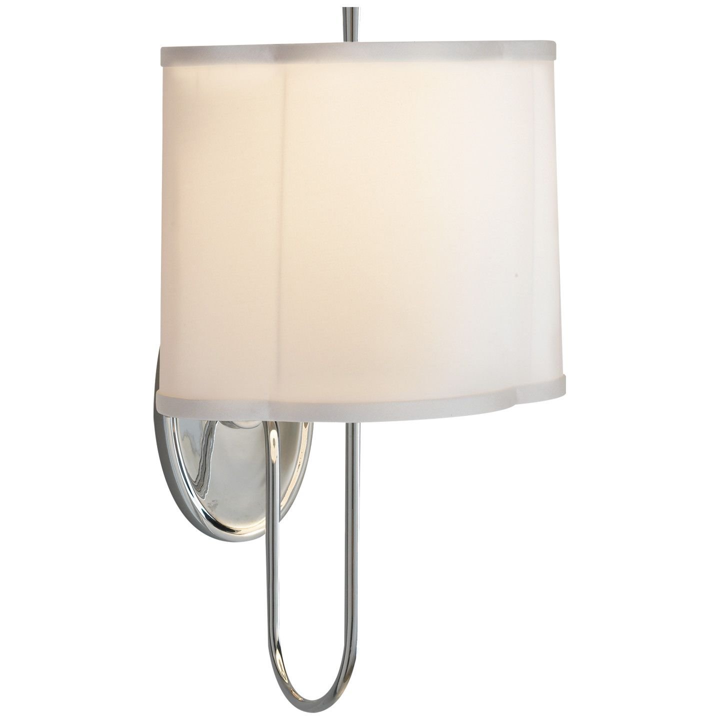 Simple Scallop Wall Sconce Soft Silver