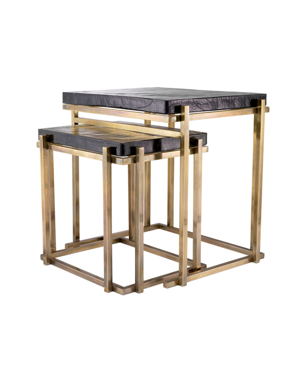 Niemeyer Side Table Vintage Brass Set of 2