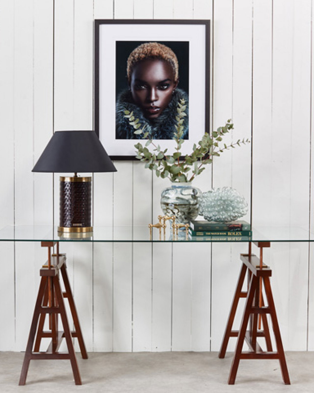 Trestle Desk Noble Newport Brown