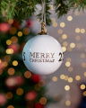 Amelina Bauble White 8,5cm