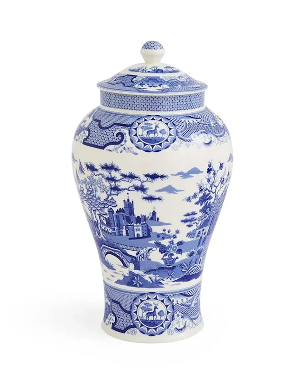 Blue Italian urne blå/hvid