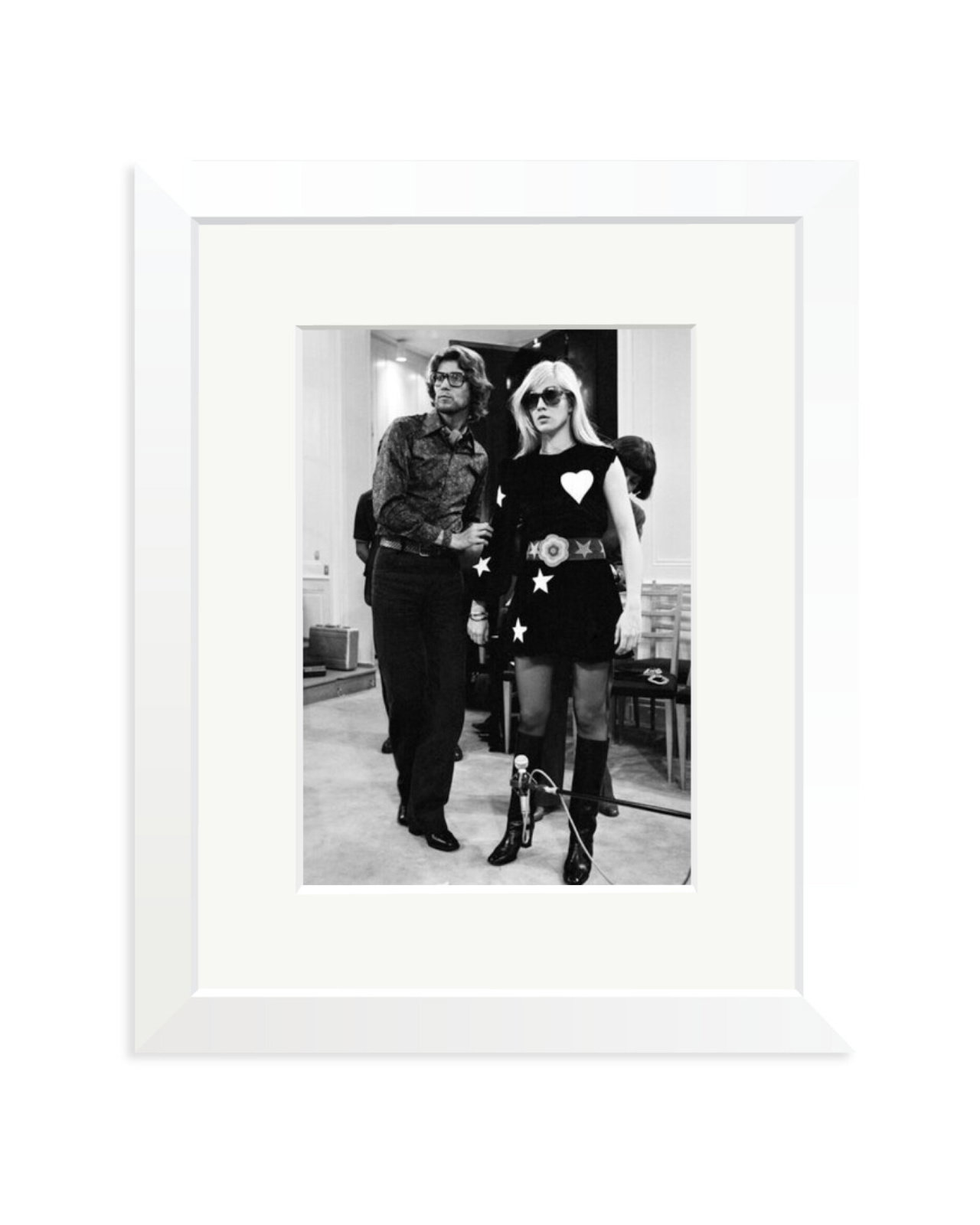 Sylvie Vartan at Yves Saint Laurent White / Small