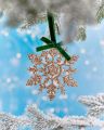 Weston Snowflake Ornament Gold/Green