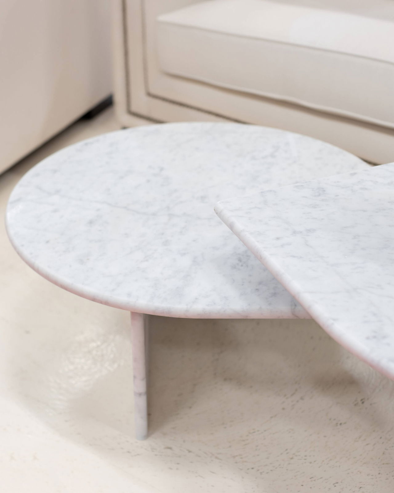 Naples satsbord marmor vit