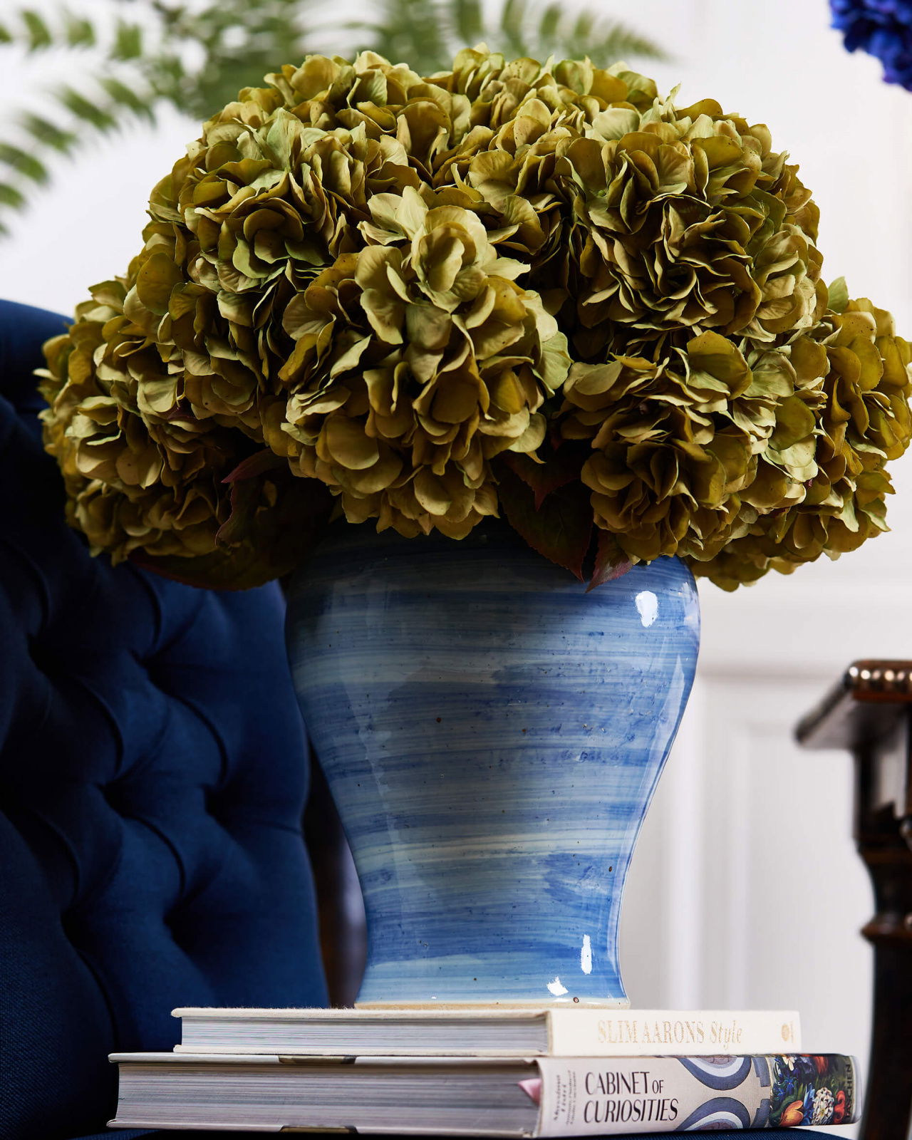 Hortensia snittblomma grön