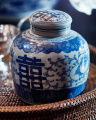 Silvio Ginger Jar White/Blue