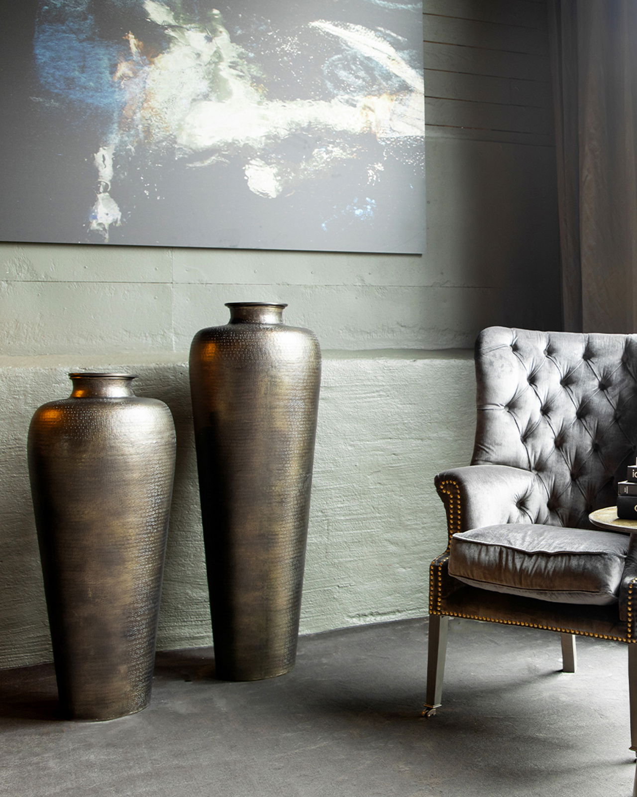 Florence urn antique bronze L OUTLET