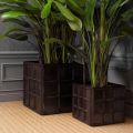 Grid Planter Antique Bronze