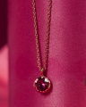 Petite Victoria halskæde dark rose