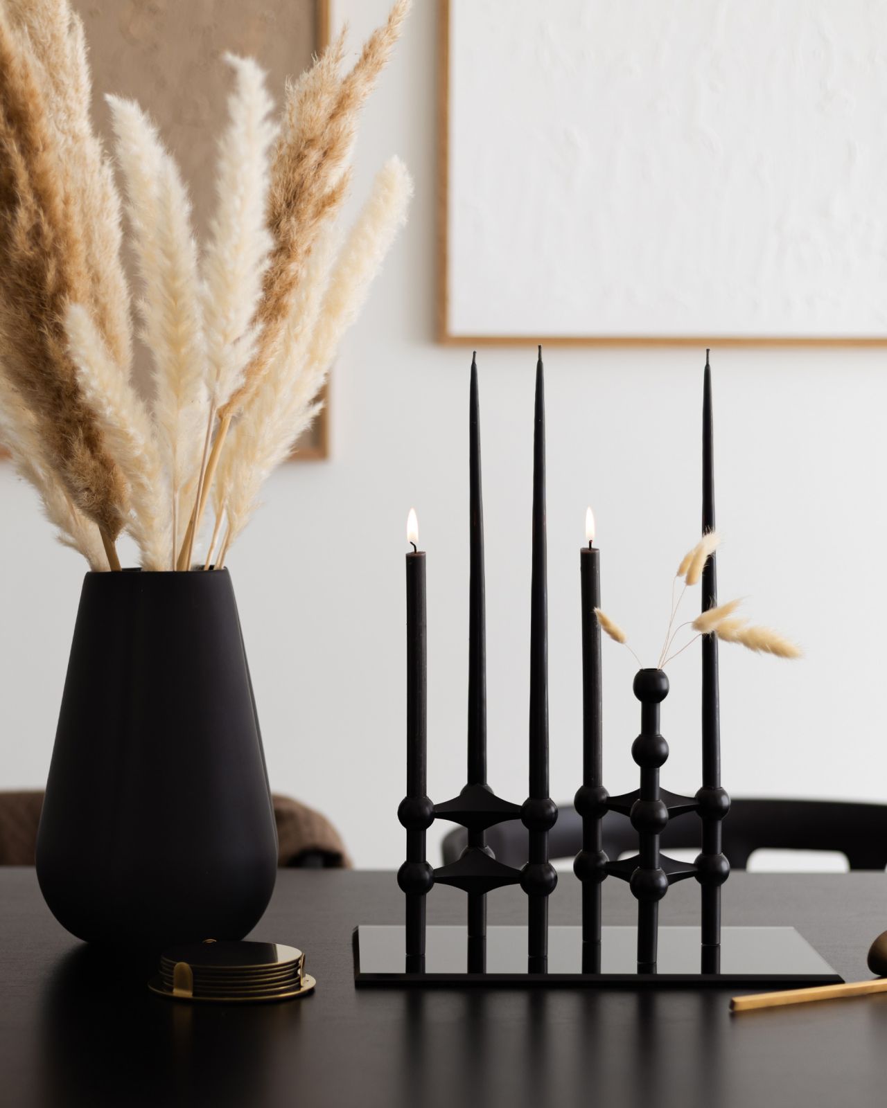 Stoff Nagel Candlestick Black