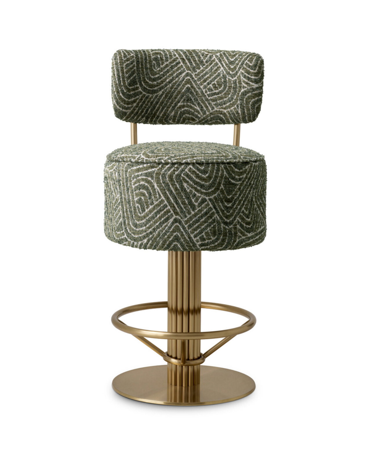 Carleton counter stool with back Camari Green