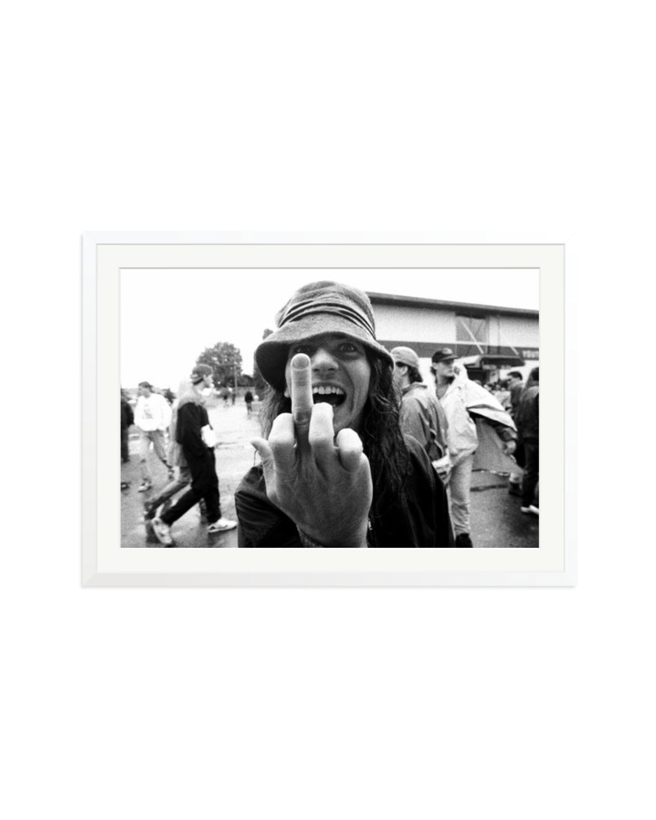 Eddie Vedder Flipping the Bird White / XXL