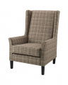 Rockwell Lounge Chair Callum Plaid Brown