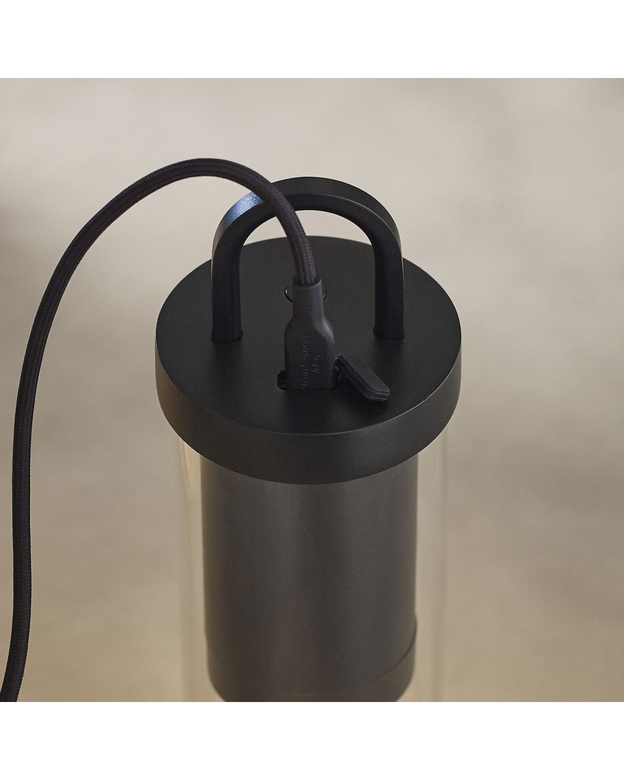 Kandella bordslampa uppladdningsbar svart