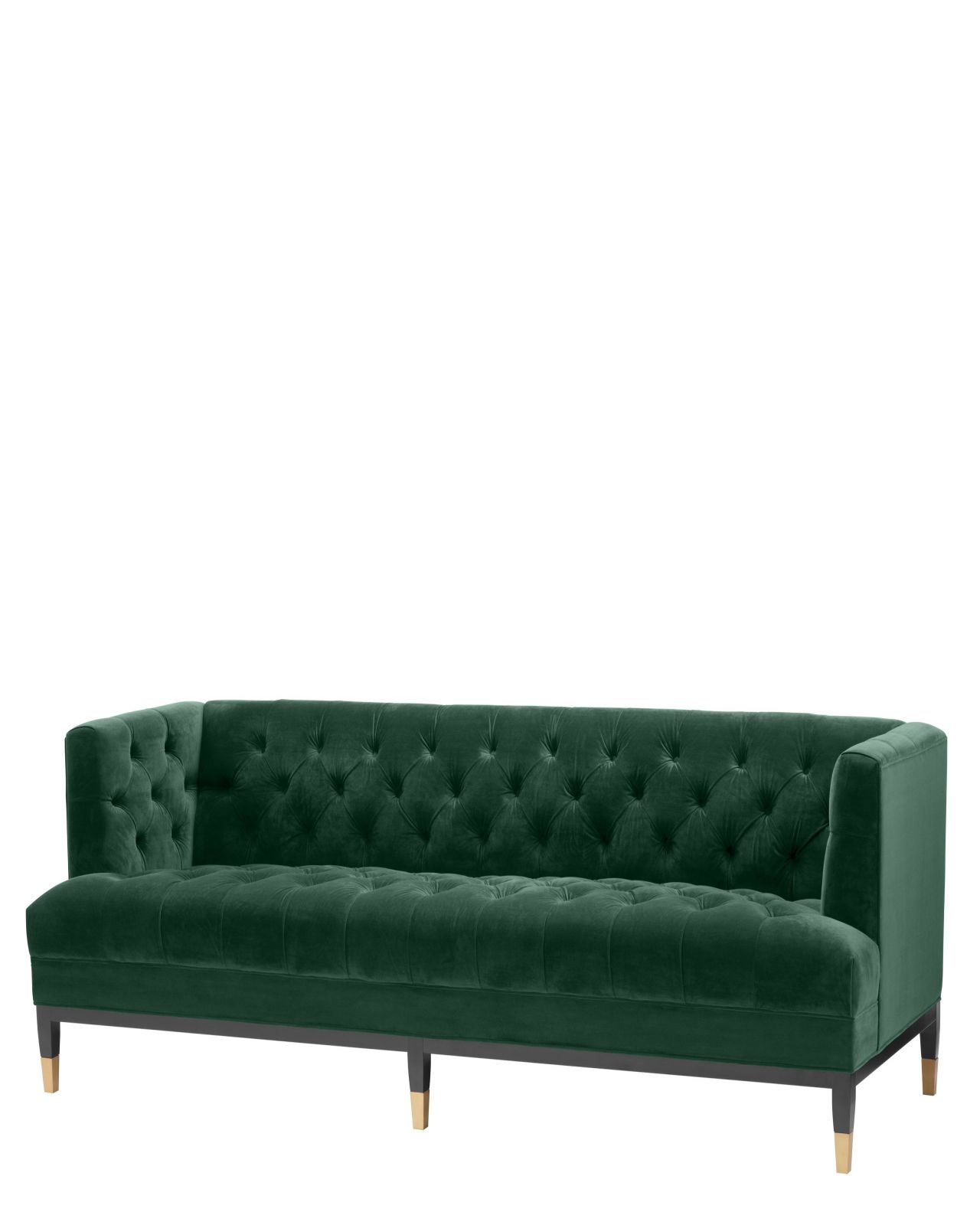 Castelle soffa roche dark green velvet