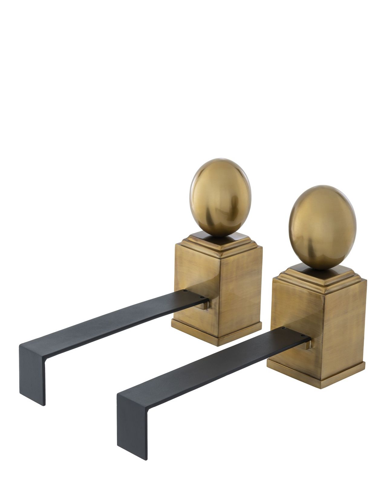 Viviers andiron messing 2-pak