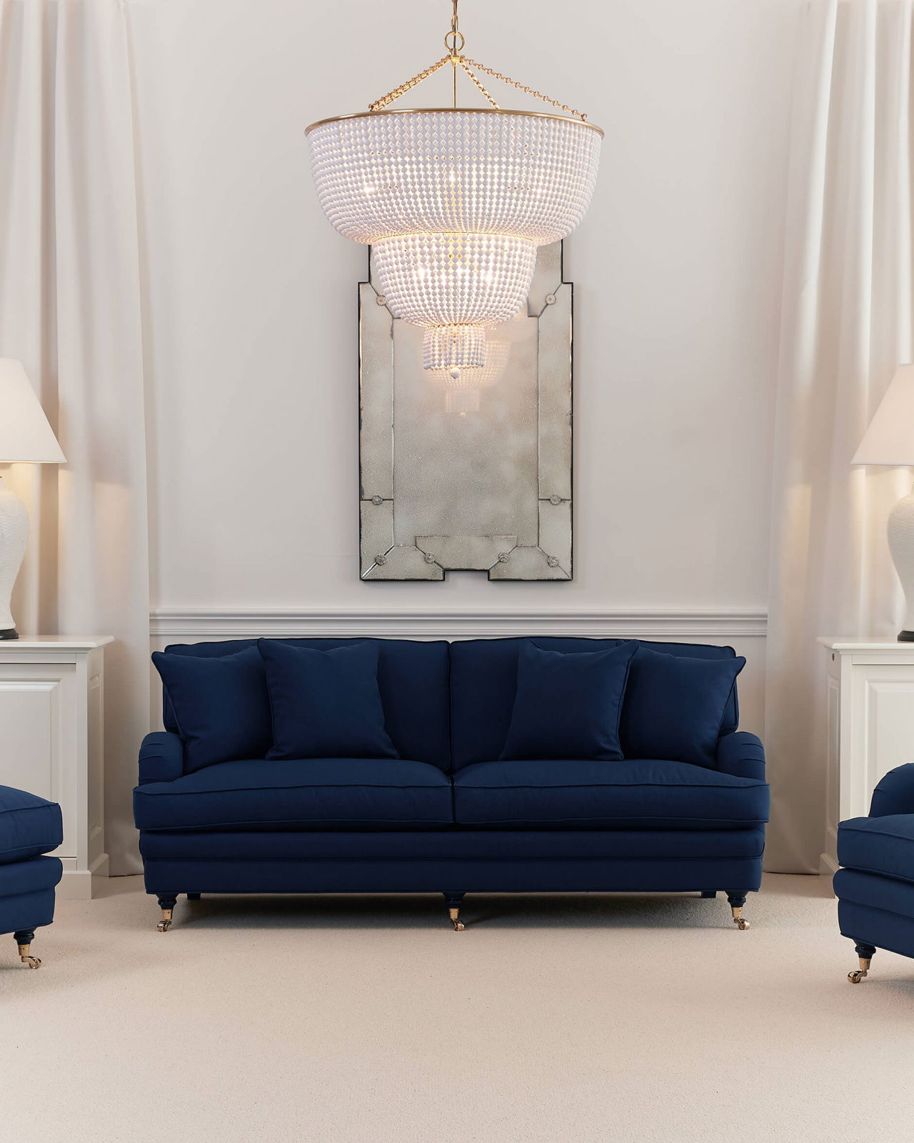 Howard Heritage Sofa 3-seater Indigo