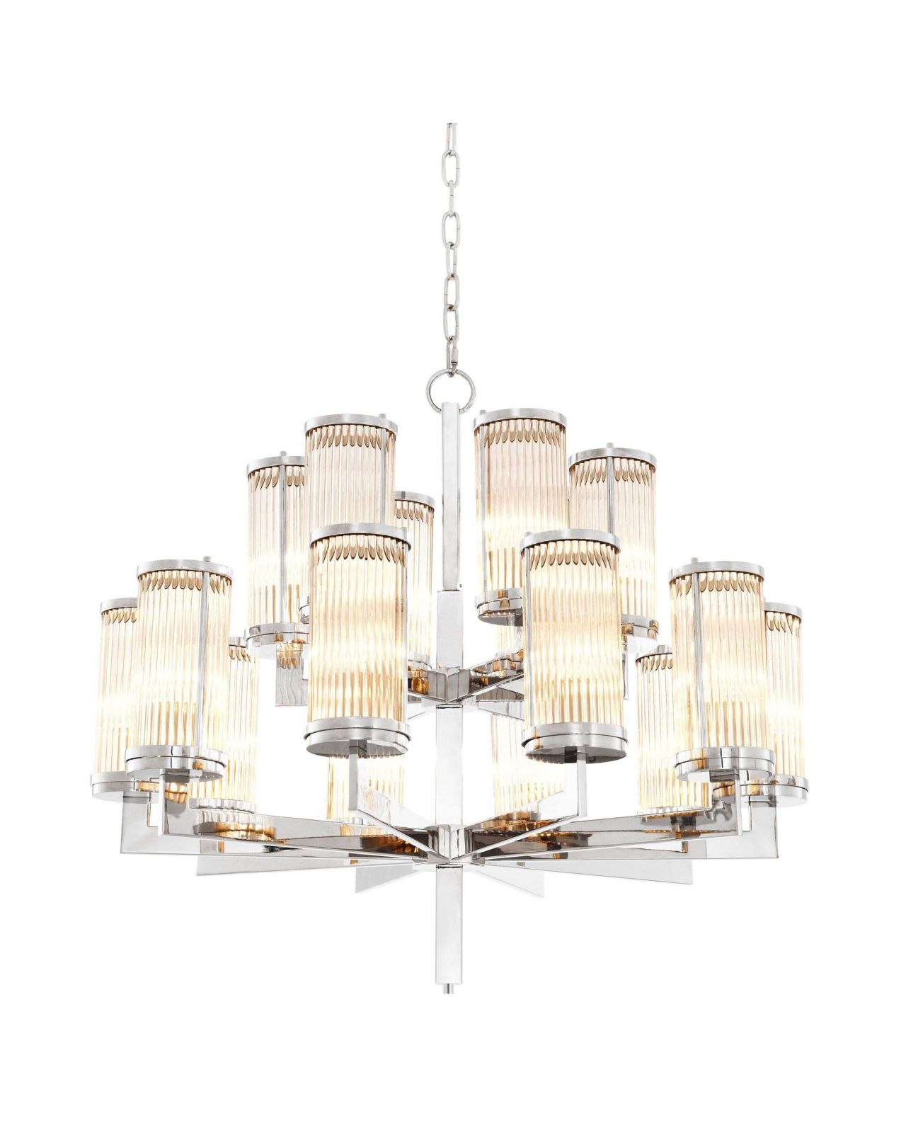 Claridges Chandelier Nickel Finish