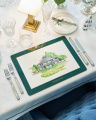 Clubhouse Placemat Green/White 6-pack