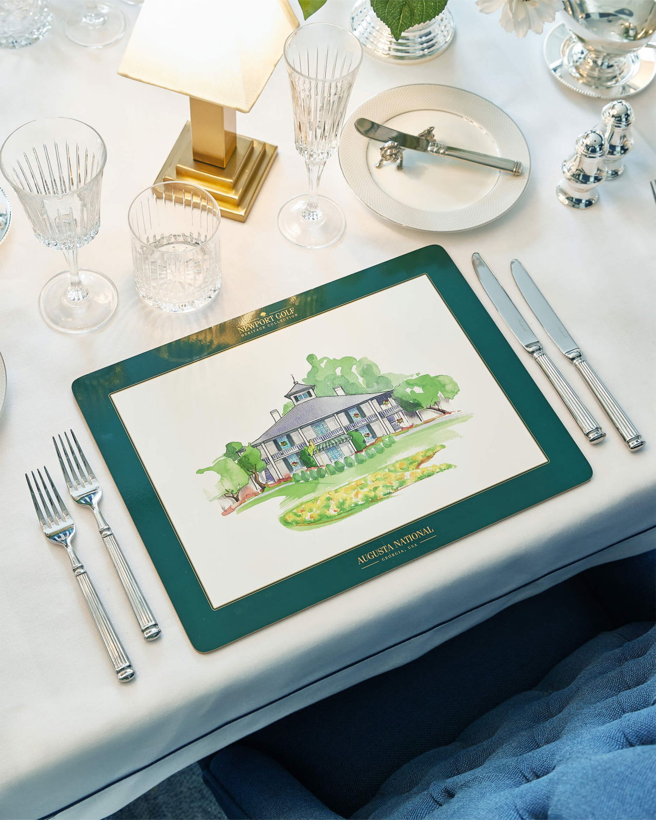 Clubhouse Placemat Green/White 6-pack