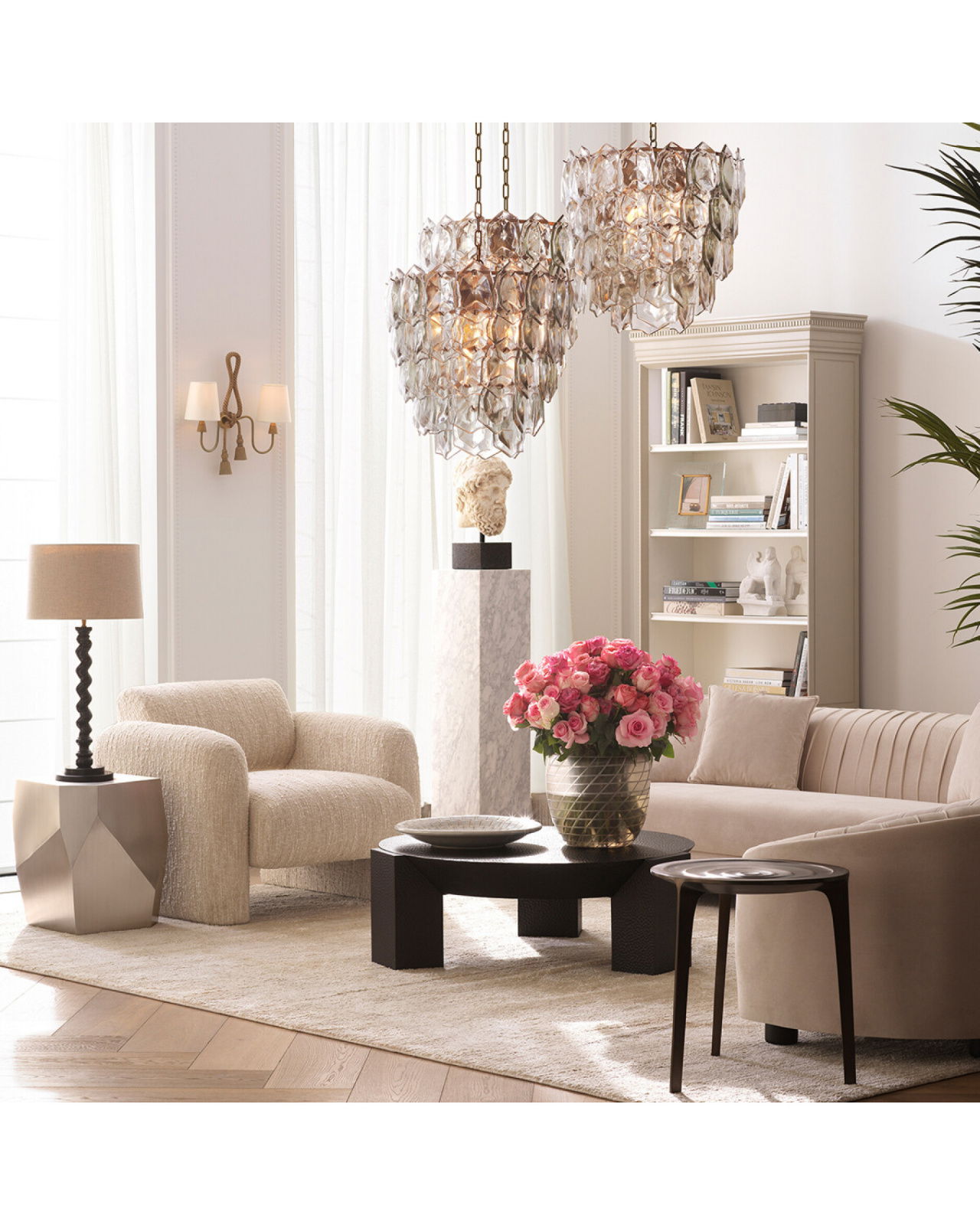 Vesper fauteuil bouclé Sonata Cream