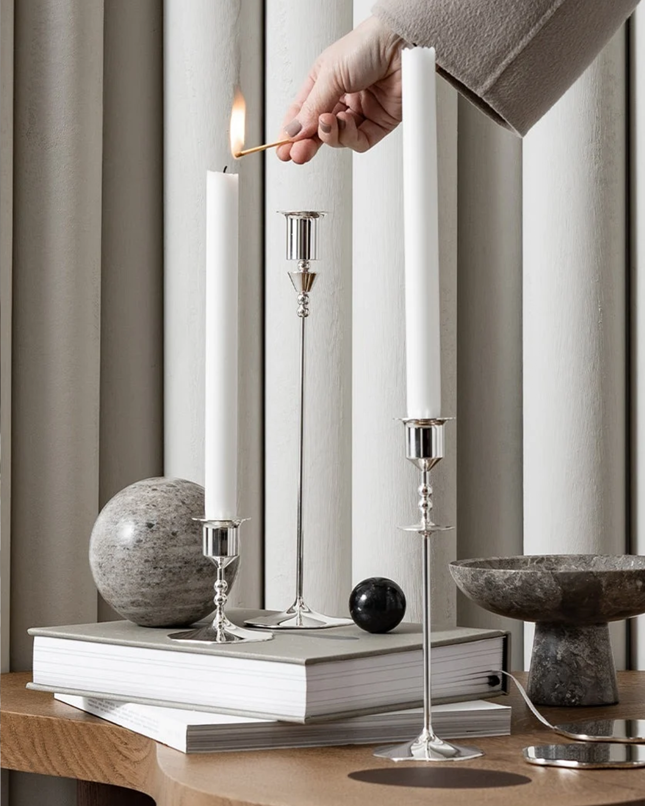 Veermakers Bluebell candlestick in silver