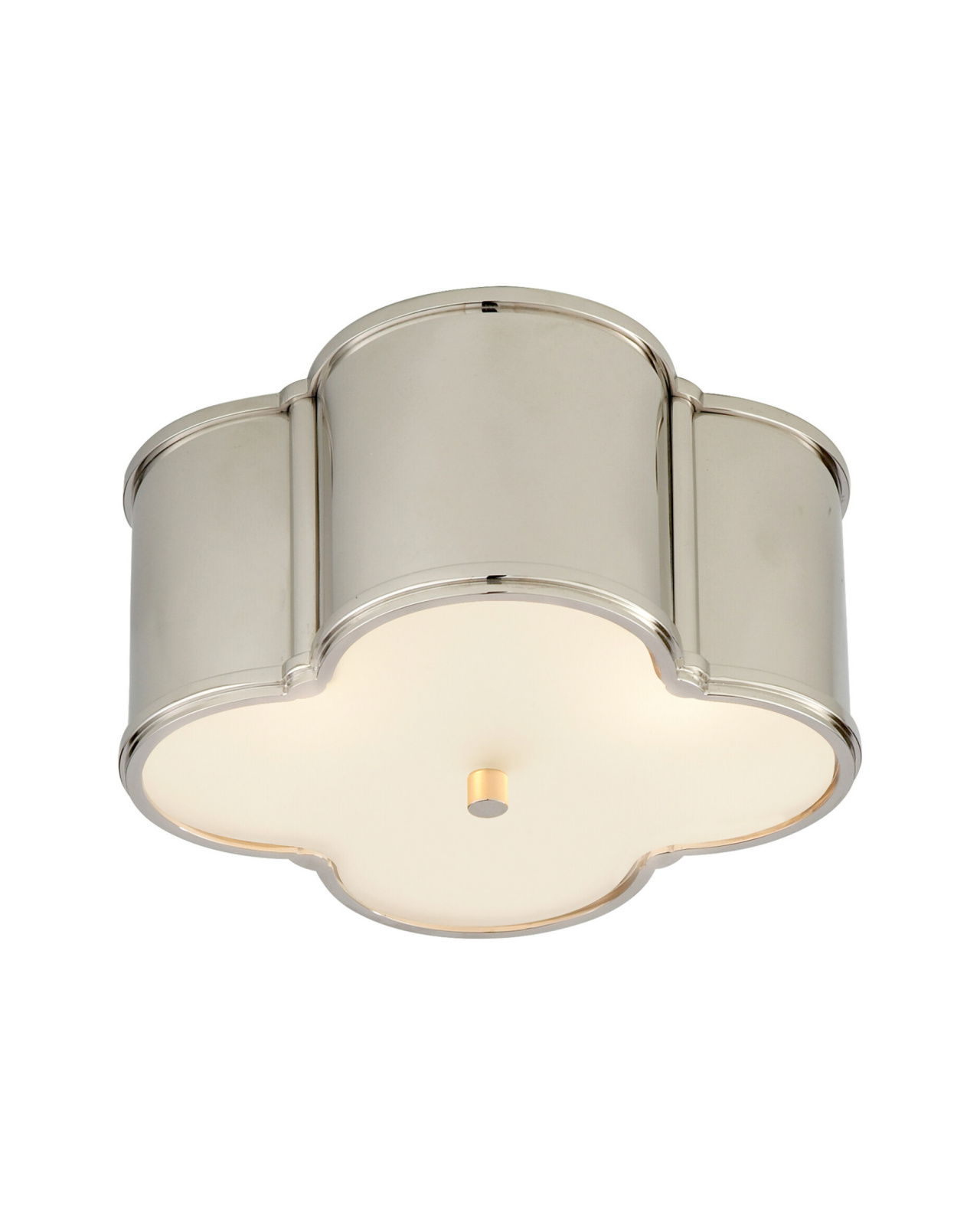 Small Basil Flush Mount Polished Nickel