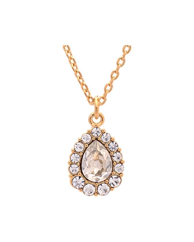 Amelie Necklace Crystal Gold