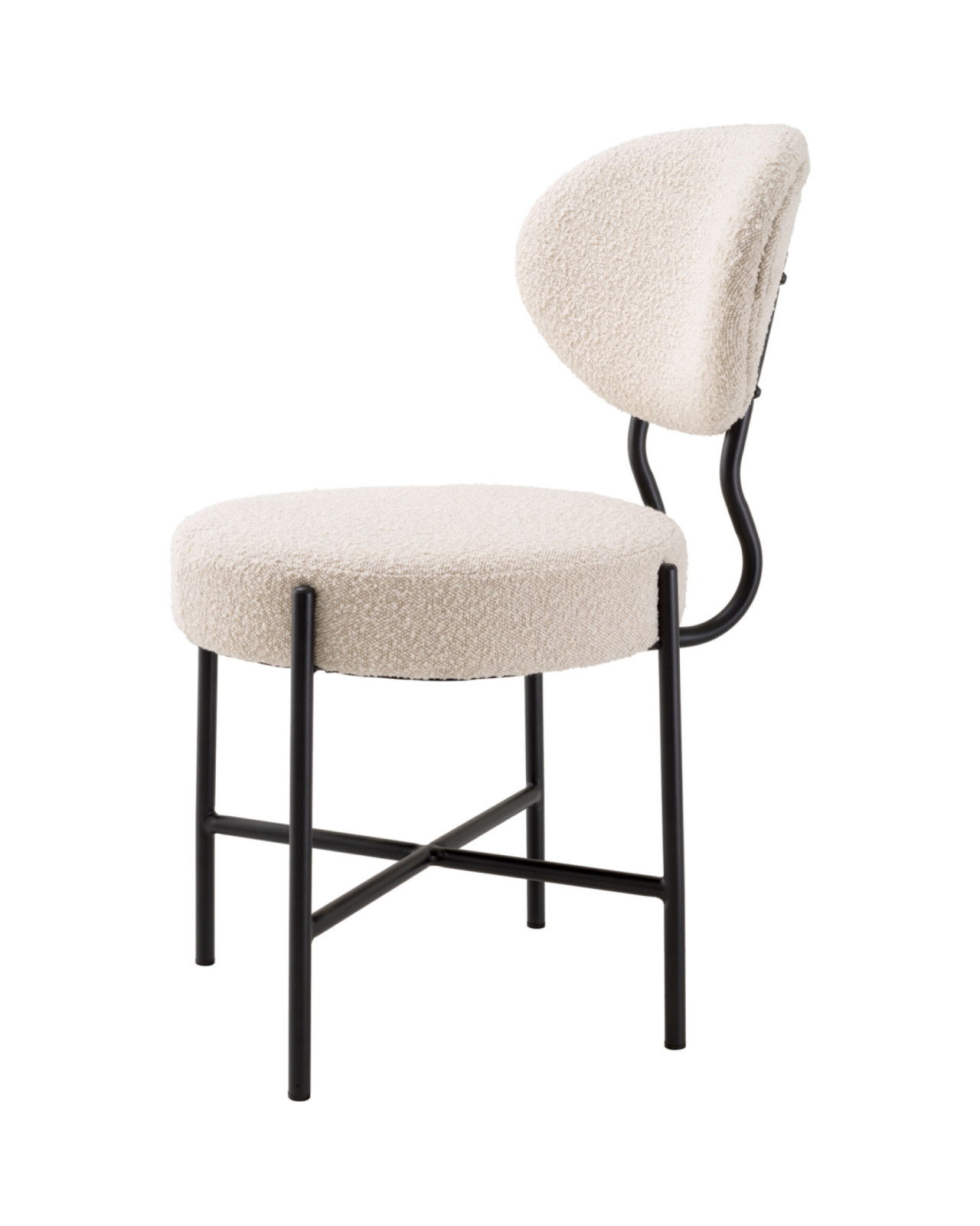 Vicq matstol bouclé cream 2-set