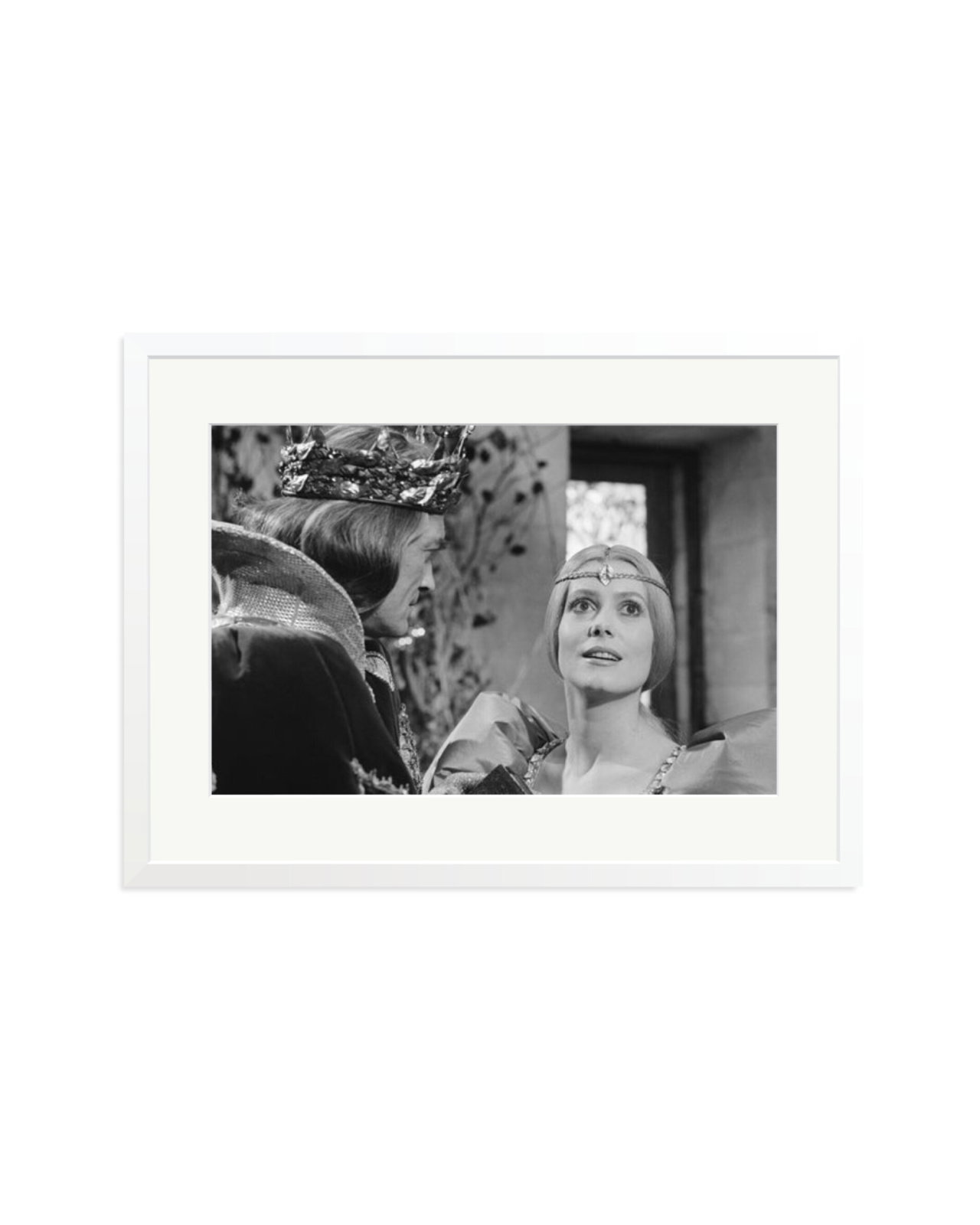 Marais and Deneuve on Set of Peau d'Ane White / XL