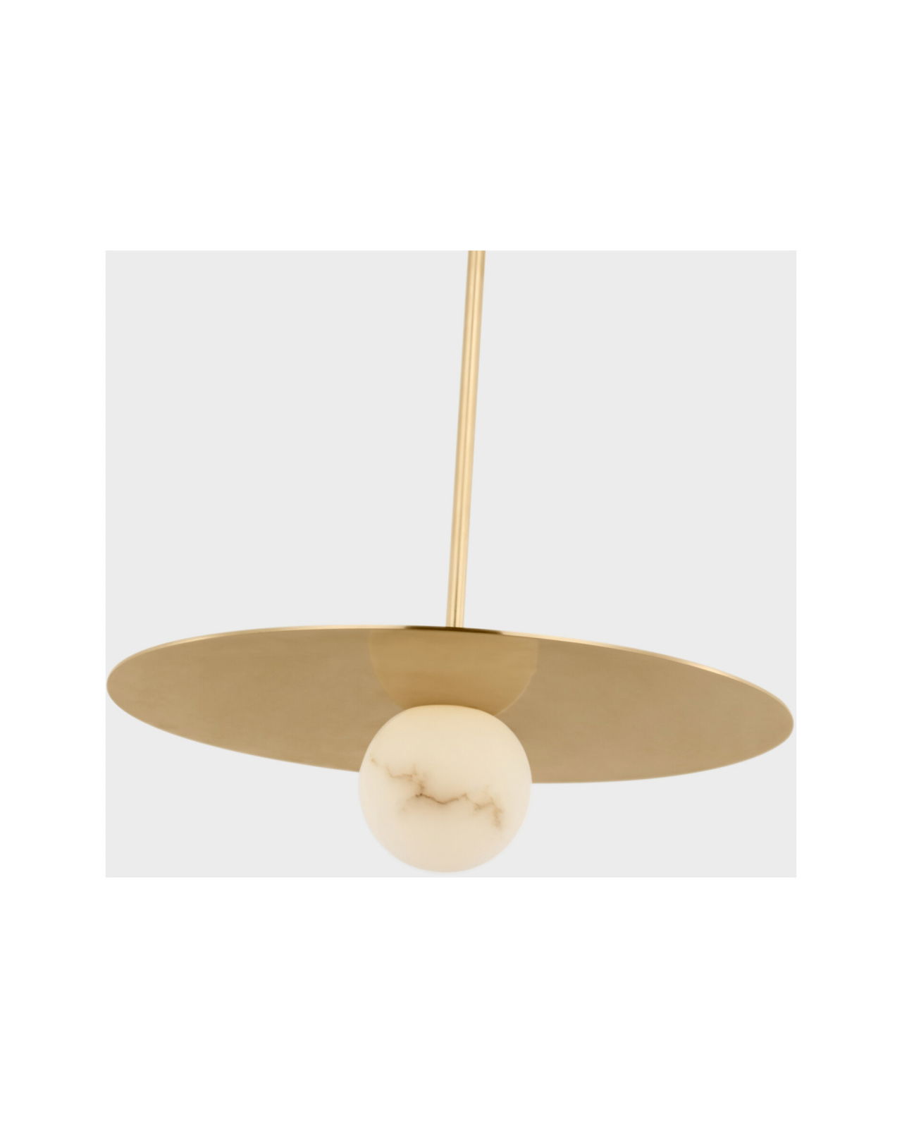 Pertica 18" Disc Pendant Mirrored Antique Brass