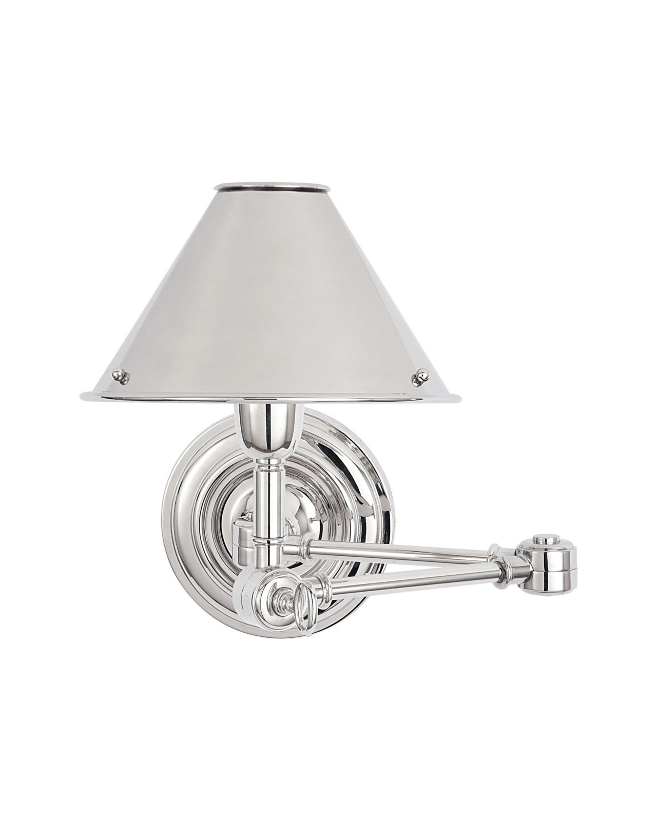 Anette Swing Arm Sconce Polished Nickel