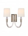 Vivian Double Sconce Polished Nickel/Linen
