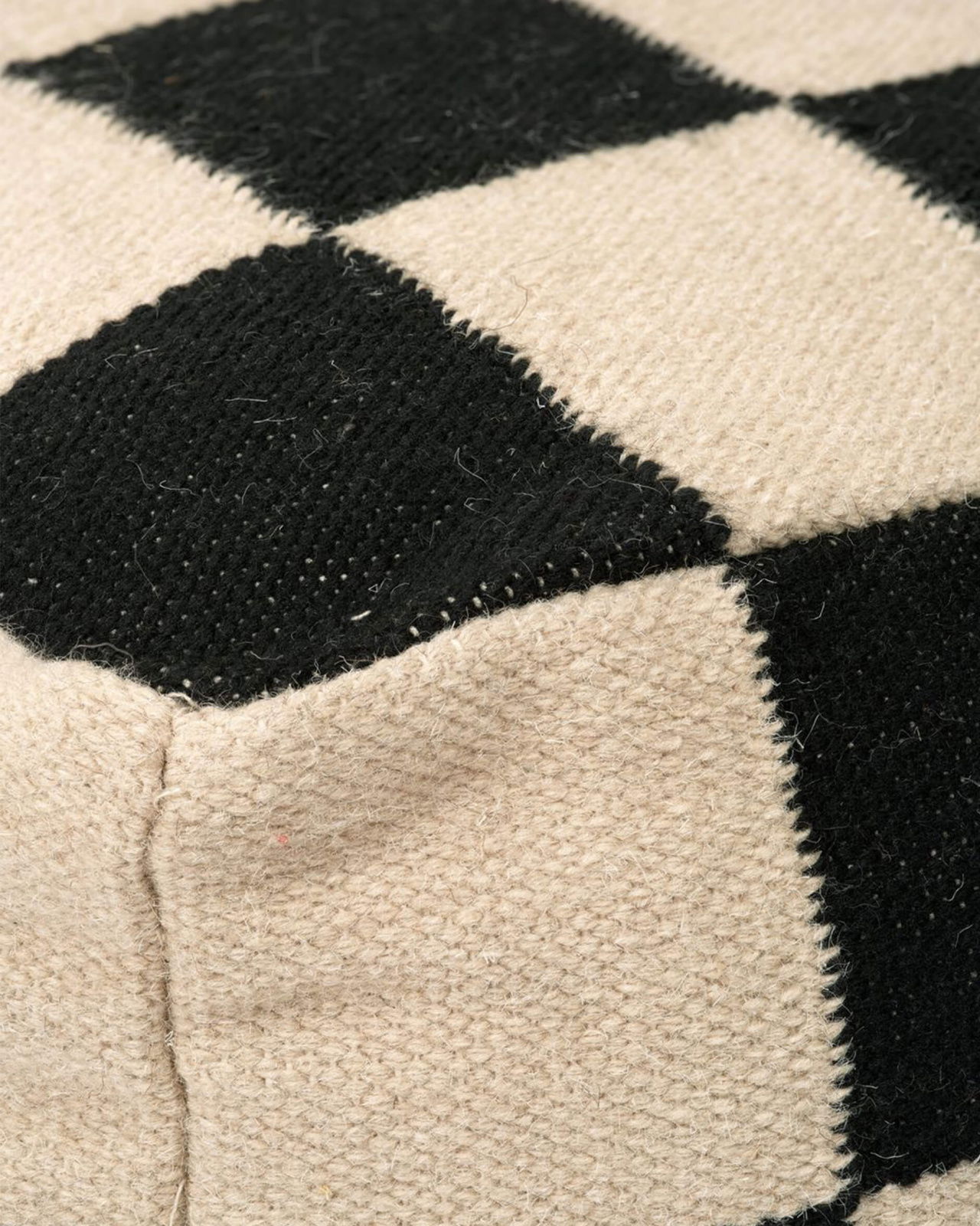 Square sittpuff svart/natur