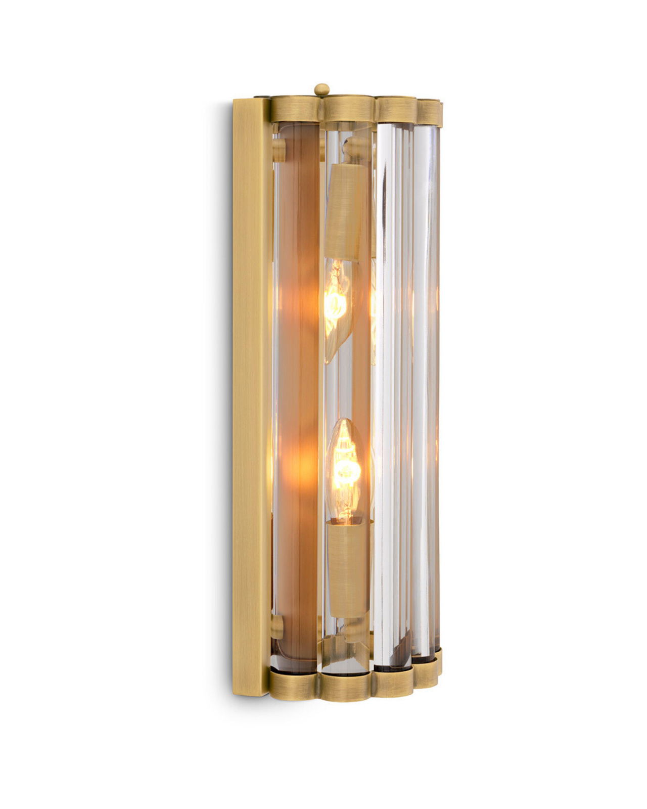 Amalfi wandlamp antiek messing