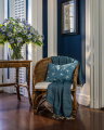 Wells Batik cushion cover chambray