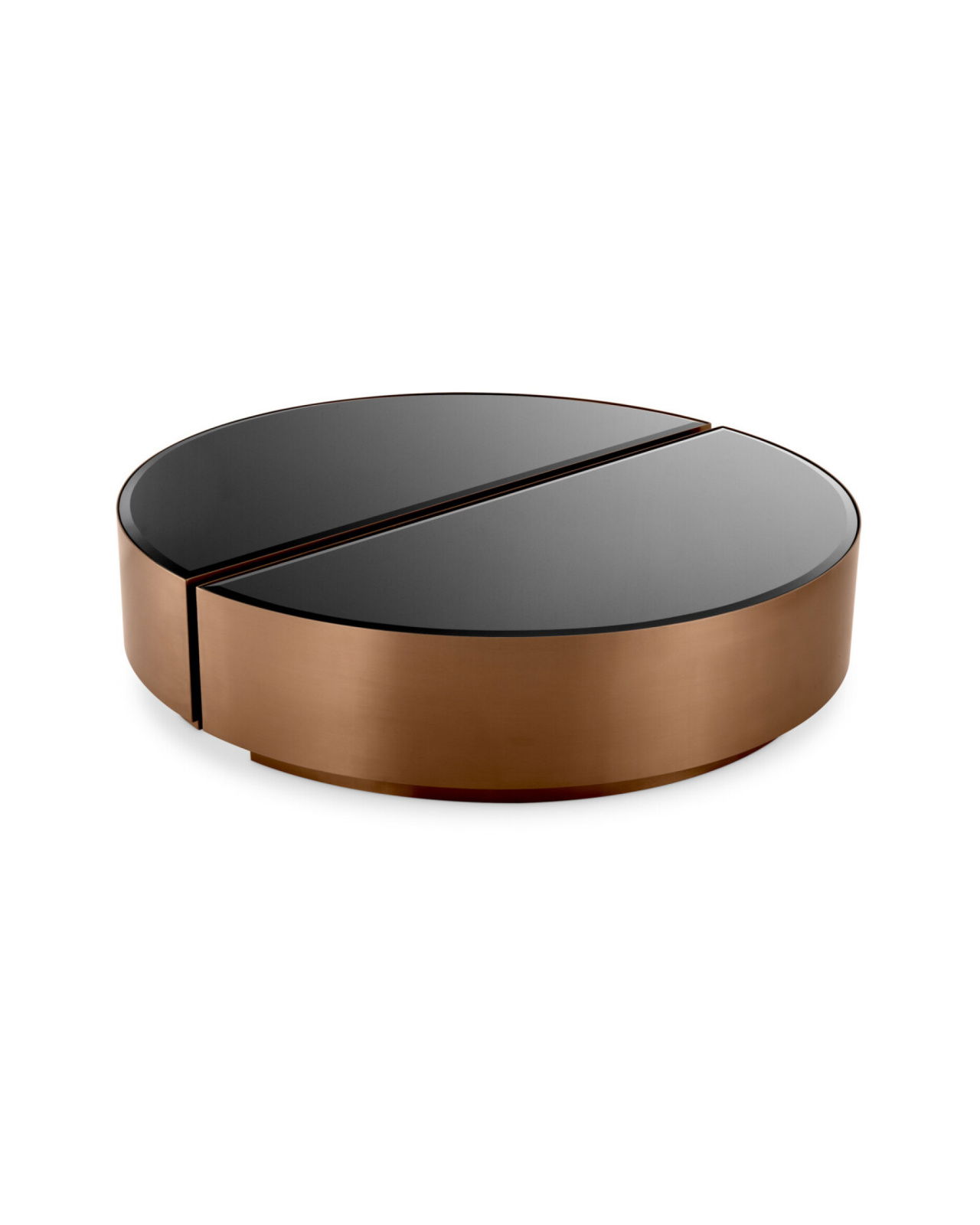 Astra salontafel zwart / messing set van 2