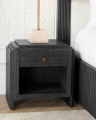 ArtDeco beistelltisch charcoal grey oak veneer
