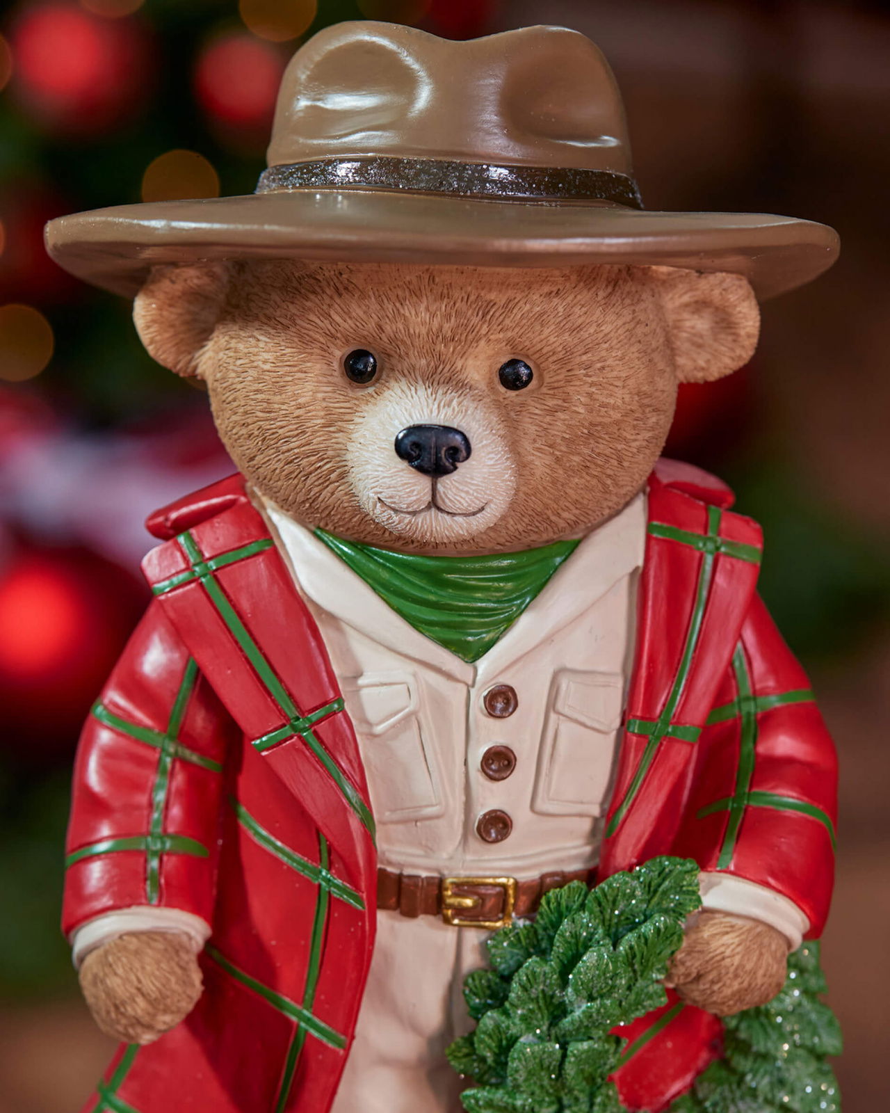 Colt björn med krans juldekoration 34cm