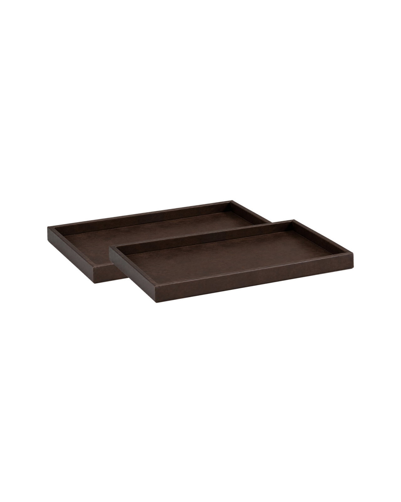 Montero tray dark brown 2-piece set