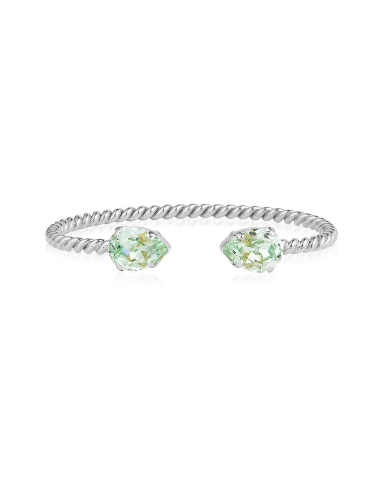 Mini Drop armband chrysolite rhodium