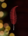 Carrington Feather Ornament Red 8-pack