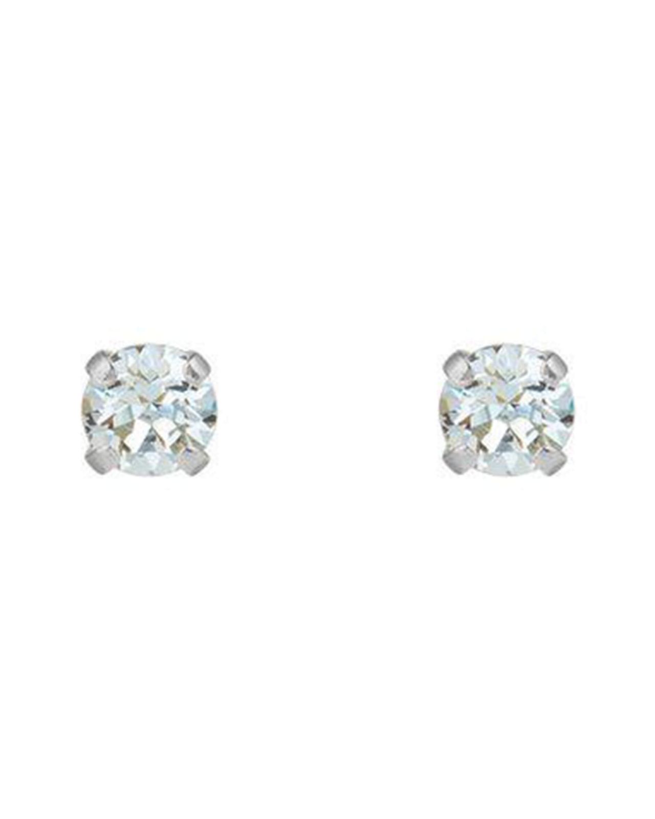 Mini Stud Earrings Light Azore Rhodium