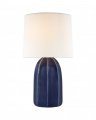 Melanie Table Lamp Frosted Medium Blue Large