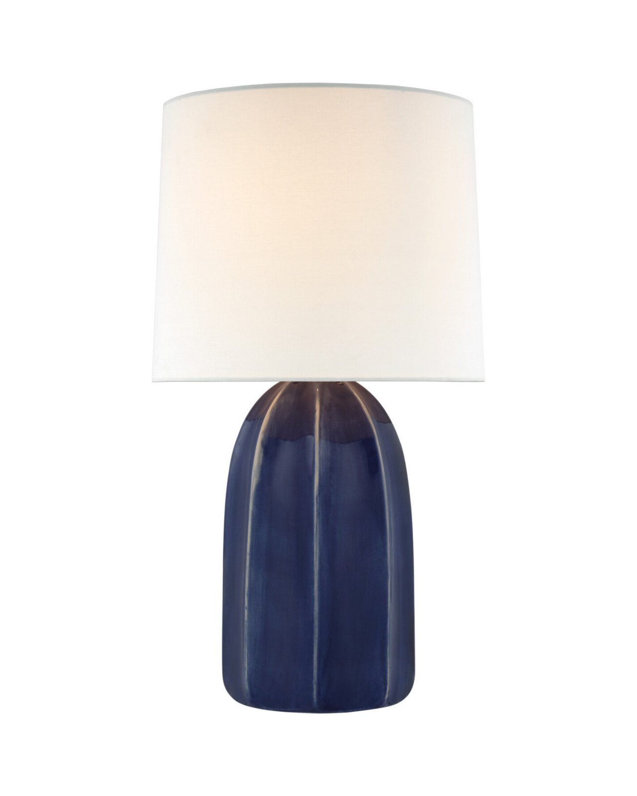 Melanie Table Lamp Frosted Medium Blue Large