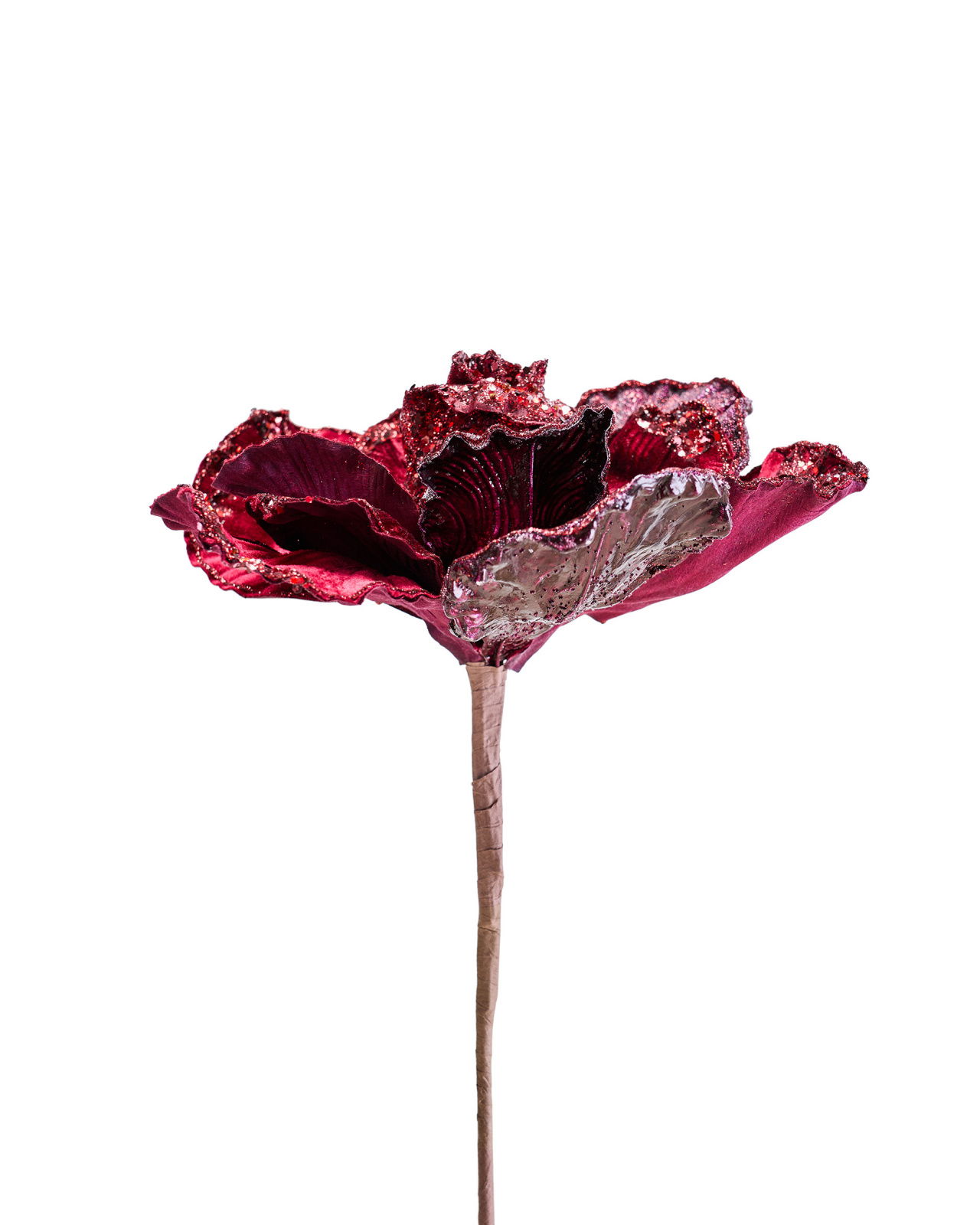 Rose Decorative Branch Burgundy
